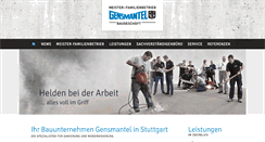 Desktop Screenshot of gensmantel-bau.de
