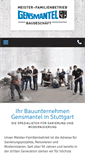 Mobile Screenshot of gensmantel-bau.de